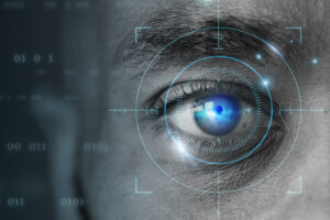 Retinal biometrics technology with man